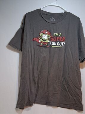 Women's Grey 'I'm A Super Fun Guy' Graphic Tee